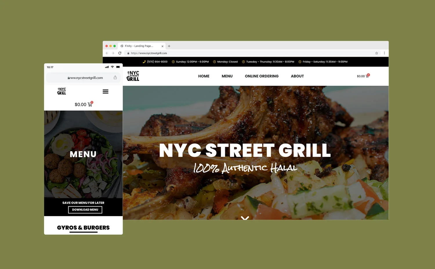 NYC Street Grill website